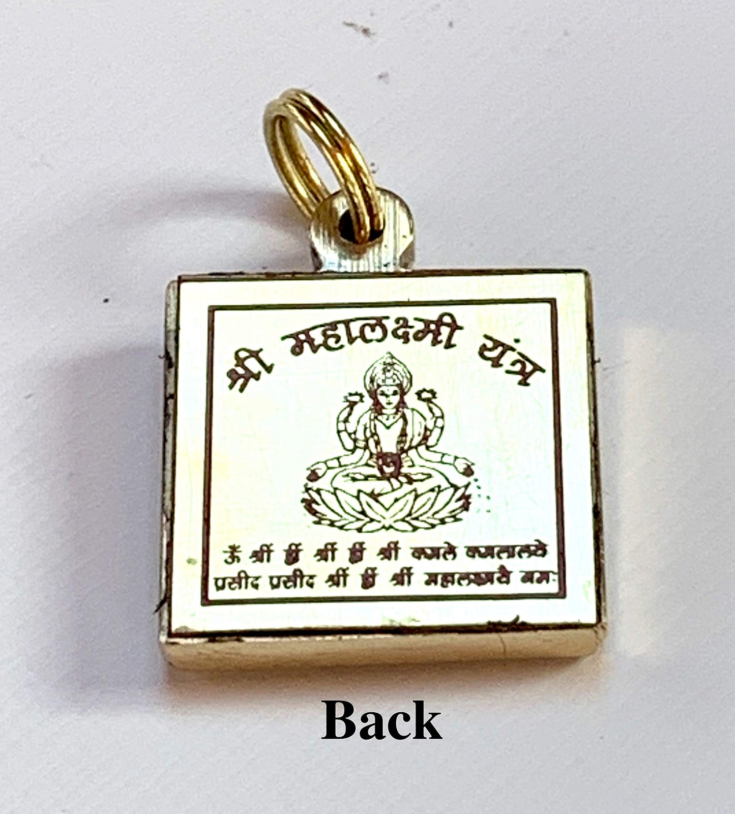 AWAKEN YOUR KUNDALINI Sri Maha Lakshmi Yantra Pendant, Brass, Prosperity Symbol