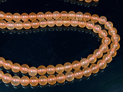 Orange Agate Mala Beads Necklace – 8mm, 108 Beads with Carnelian Guru Bead – Leo Birthstone & Sacral Chakra Energy Beads – Meditation & Yoga Prayer Mala