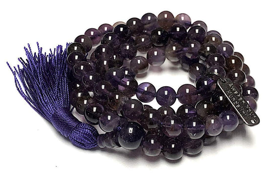 Amethyst Mala Necklace | 6mm 108 Beads | Crown Chakra | SOMA Collection