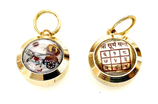 Surya Yantra Amulet for Sun, Navagraha Yantra, Solar Chakra Energy - Empower Your Spirit with Celestial Harmony