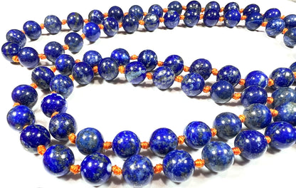Lapis Lazuli Mala Necklace, 6mm 108 Beads, December Birthstone, Sagittarius Gemstone, Throat Chakra, Unleash Your Inner Wisdom