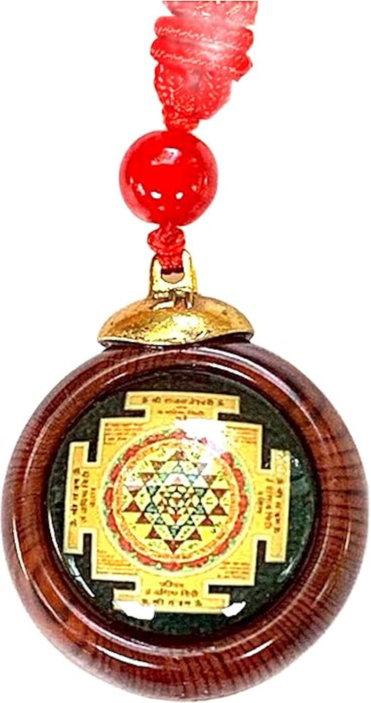 Saraswati Yantra with Sri Yantra - Dual Yantra Amulet for Education, Prosperity & Abundance