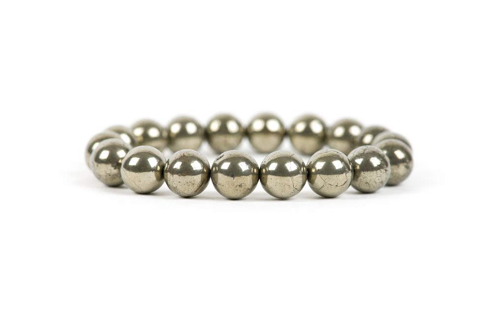 Pyrite Stretch Bracelet - Aries Birthstone & Solar Plexus Chakra - Ignite Your Willpower