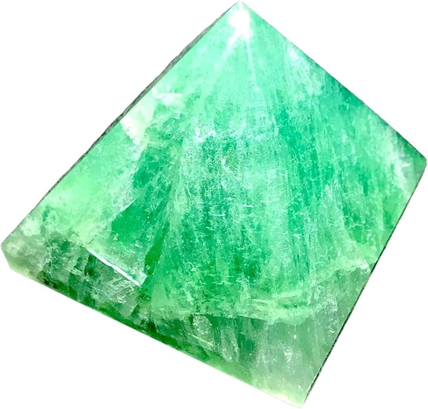 Green Fluorite Crystal Pyramid | 2-Inch Clarity Stone | TATTVA Collection