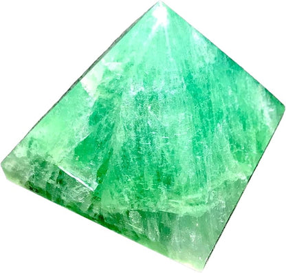Green Fluorite Crystal Pyramid | 2-Inch Clarity Stone | TATTVA Collection