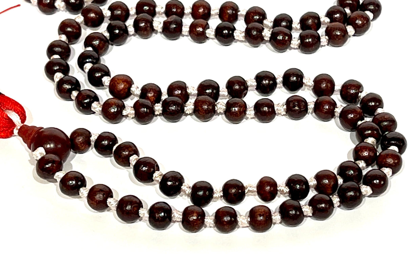 Rosewood Hand-Knotted Mala Necklace | 108 Beads | ARANYA Collection