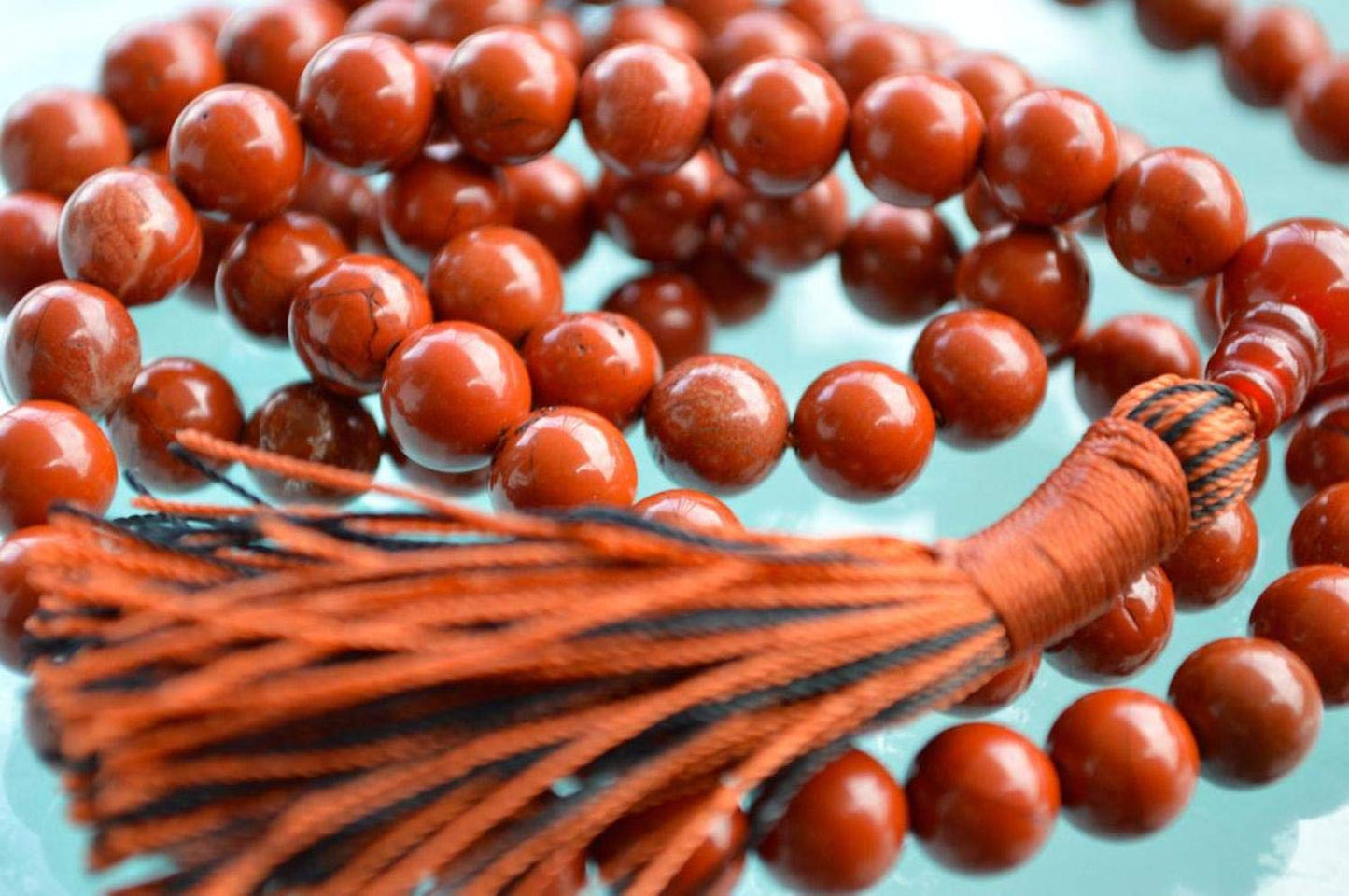 Red Jasper mala beads necklace