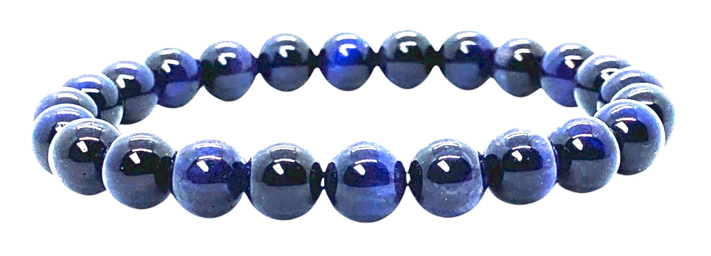 Tiger's Eye Stretch Bracelet – 8mm Beads – Multicolor Options – Solar Plexus Chakra & Zodiac Birthstones – Meditation Jewelry
