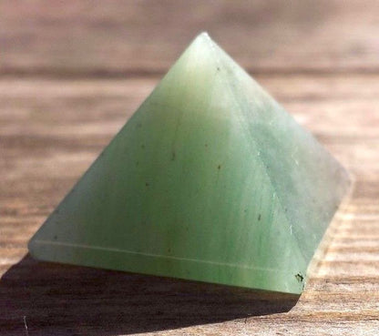 Green Aventurine Pyramid | 2-Inch Heart Healing Stone | TATTVA & AERIS Collection