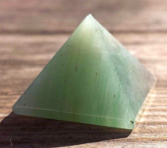 Green Aventurine Pyramid | 2-Inch Heart Healing Stone | TATTVA & AERIS Collection