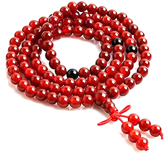 AWAKEN YOUR KUNDALINI Handmade Red Carnelian Stretch Mala Necklace - 6mm Beads - Leo Birthstone - Sacral Chakra