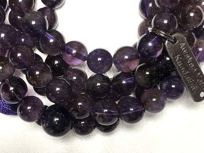 Amethyst Mala Necklace | 6mm 108 Beads | Crown Chakra | SOMA Collection
