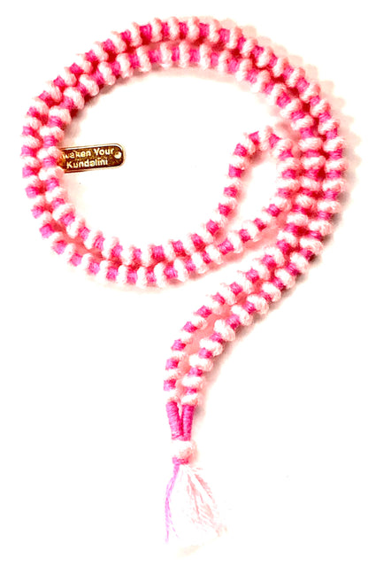 Hand Knotted Wool Mala Beads Necklace – Bead Size 7-8mm | 108 Beads | 7 Chakra Colors | Root to Crown Energy | Ethical & Lightweight