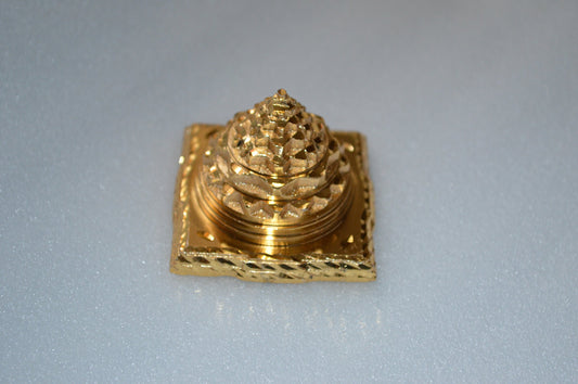 AWAKEN YOUR KUNDALINI Sri Shree Meru Yantra 3D Brass Maha Meru Energized Diwali Puja - Spiritual Powers Correcting imbalances Overcome Fears Prosperity Approx. 2" Inches