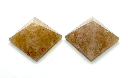 Yellow Quartz Crystal Pyramid | 2-Inch Radiance Stone | TATTVA Collection
