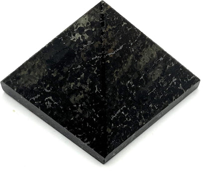 Black Tourmaline Crystal Pyramid | 2-Inch Protection Stone | VESTA & TATTVA Collection