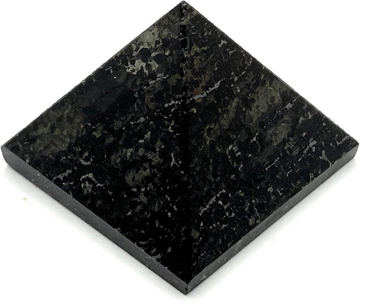 Black Tourmaline Crystal Pyramid | 2-Inch Protection Stone | VESTA & TATTVA Collection