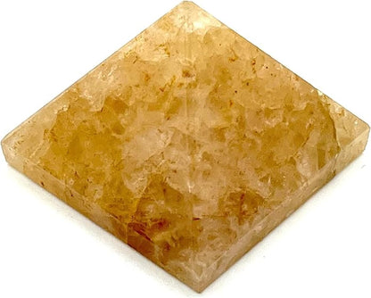 Yellow Quartz Crystal Pyramid | 2-Inch Radiance Stone | TATTVA Collection