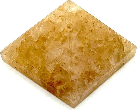 Yellow Quartz Crystal Pyramid | 2-Inch Radiance Stone | TATTVA Collection