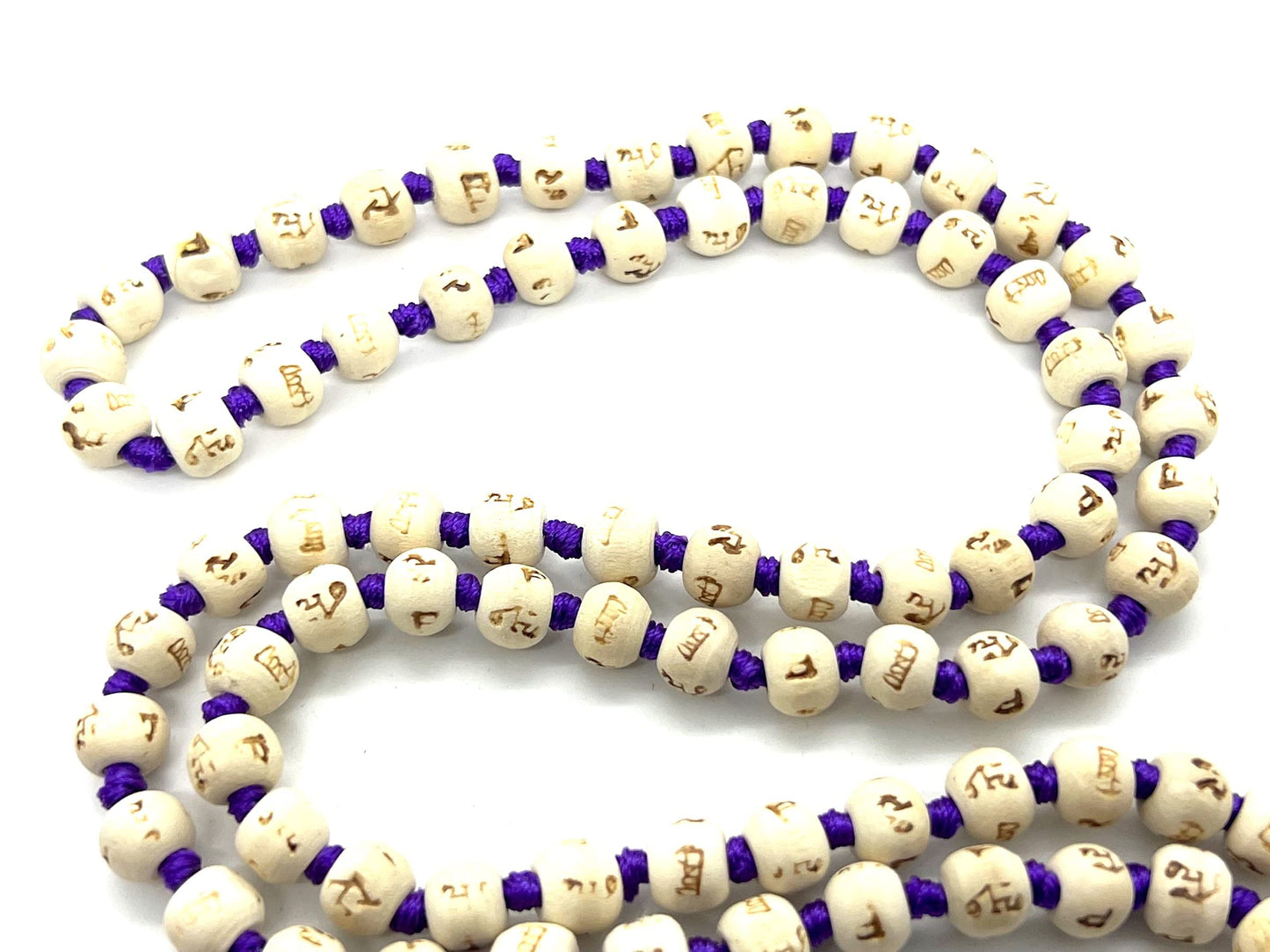 AWAKEN YOUR KUNDALINI Tulsi Mala Beads Necklace - Gemini Birthstone, Heart Chakra - 8mm 108 Prayer Beads