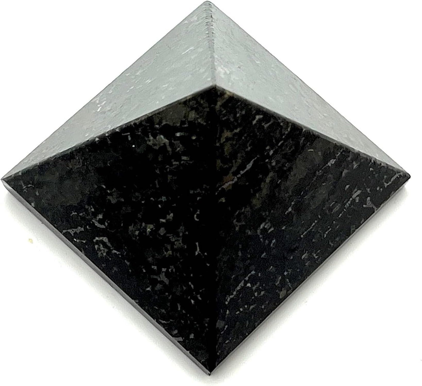 Black Tourmaline Crystal Pyramid | 2-Inch Protection Stone | VESTA & TATTVA Collection