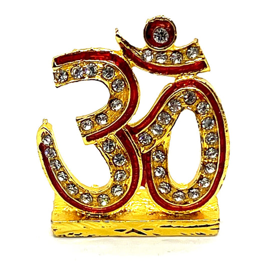 Auspicious Om Aum Sign - For Peace, Harmony, Tranquility - Positive Energy Generator - Repels Negative Energy, Fear, Bad Omen - Approx Size 1.5 Inches