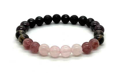 Capricorn Birthstone Bracelet (8mm) - Cultivate Balance & Manifest Dreams - Multi-Chakra Alignment - Wrist Size 7.5 Inches