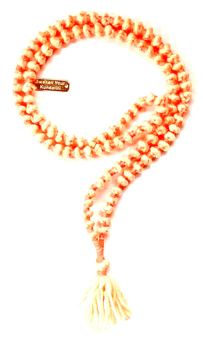 Hand Knotted Wool Mala Beads Necklace – Bead Size 7-8mm | 108 Beads | 7 Chakra Colors | Root to Crown Energy | Ethical & Lightweight