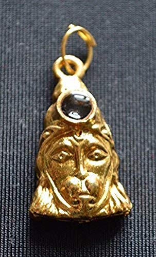 AWAKEN YOUR KUNDALINI Hanuman Chalisa Yantra Kavach Pendant, Panchdhatu with Golden Finish, Approx. 1.25 Inches