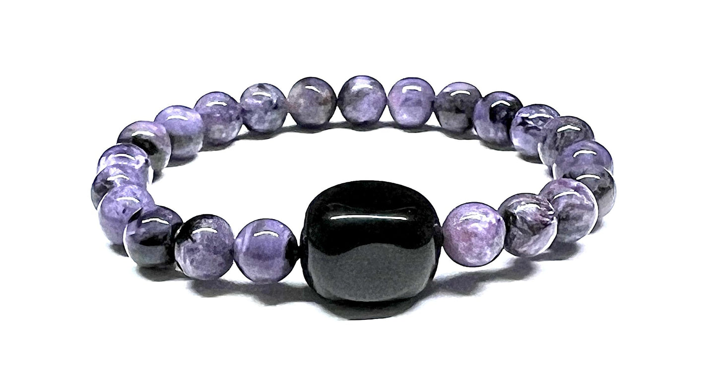 LUCEM Charoite Bracelet | Transformation & Spiritual Insight | Crown Chakra | Sagittarius Birthstone