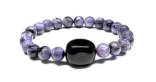 LUCEM Charoite Bracelet | Transformation & Spiritual Insight | Crown Chakra | Sagittarius Birthstone
