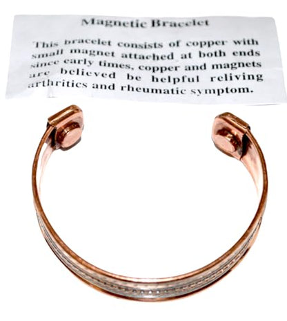 Embrace Bold Style: Handmade Adjustable Copper Cuff Bracelet (Wide & Narrow Chain Braids) - Unisex Elegant Piece