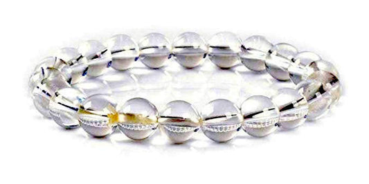 Harness the Power of Clarity: Crystal Quartz Stretch Bracelet | Leo Sun Sign | Crown Chakra