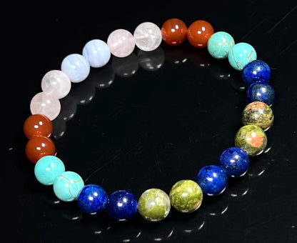AWAKEN YOUR KUNDALINI Friendship Bracelet - Gemstone Crystals Gift for Friends, Family, Collegues