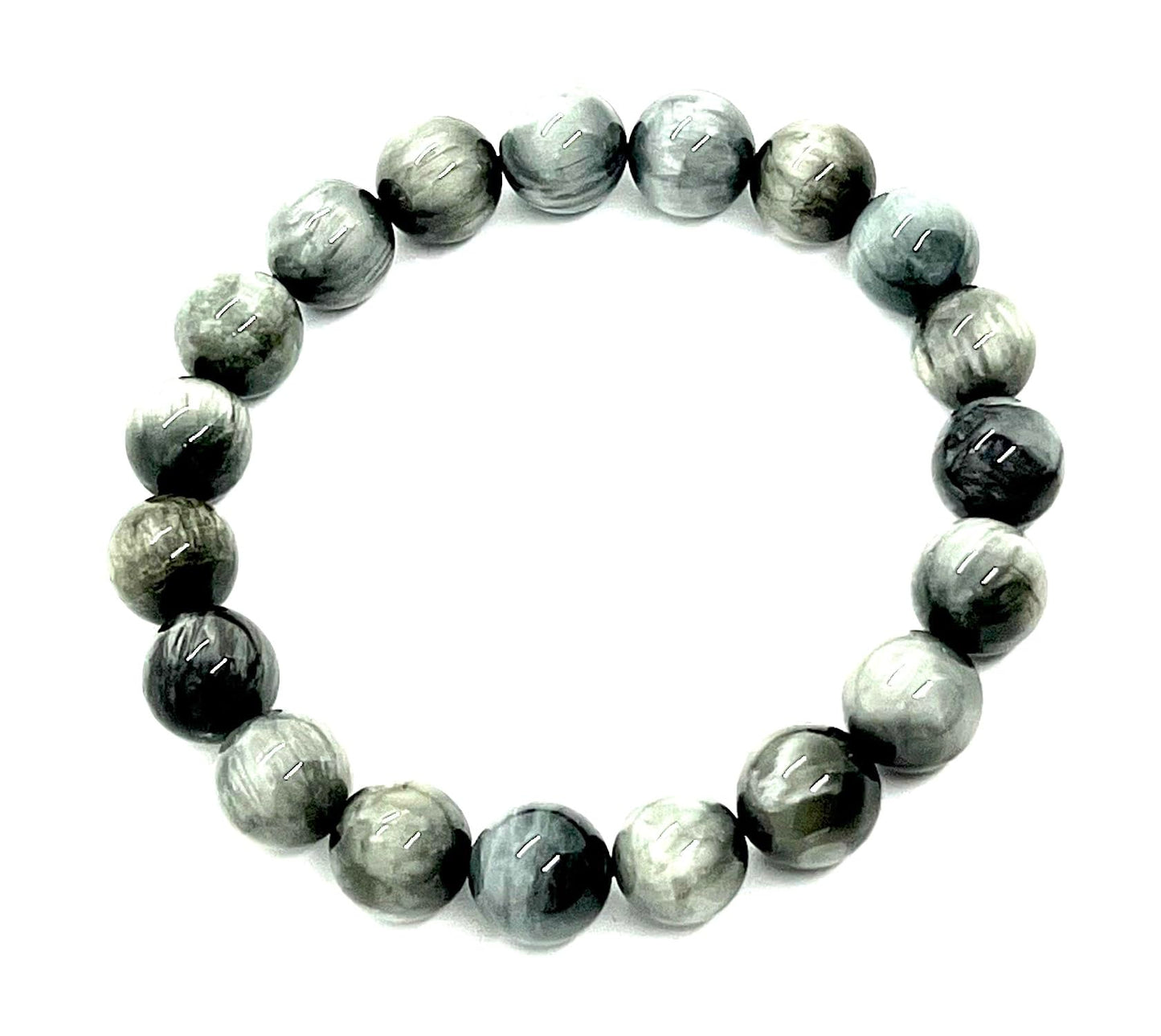 Tiger's Eye (Hawk's Eye) Bracelet, Crystals for Confidence, Strength, Power, Fame, 10mm Beads, Solar Plexus and Root Chakras, Capricorn Birthstone
