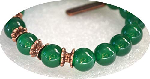 Tranquil Green Jade Stretch Bracelet | Heart Chakra | Libra Birthstone | 10mm Beads
