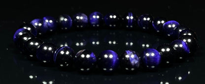 Tiger's Eye Stretch Bracelet – 8mm Beads – Multicolor Options – Solar Plexus Chakra & Zodiac Birthstones – Meditation Jewelry