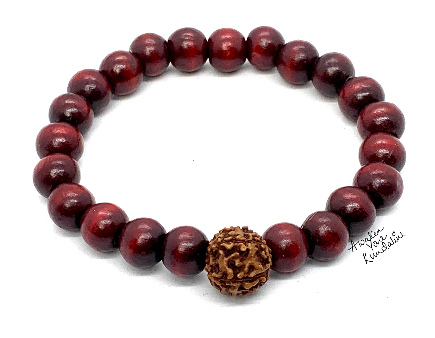Rosewood Bracelet with 7 Mukhi Rudraksha | ARANYA Collection