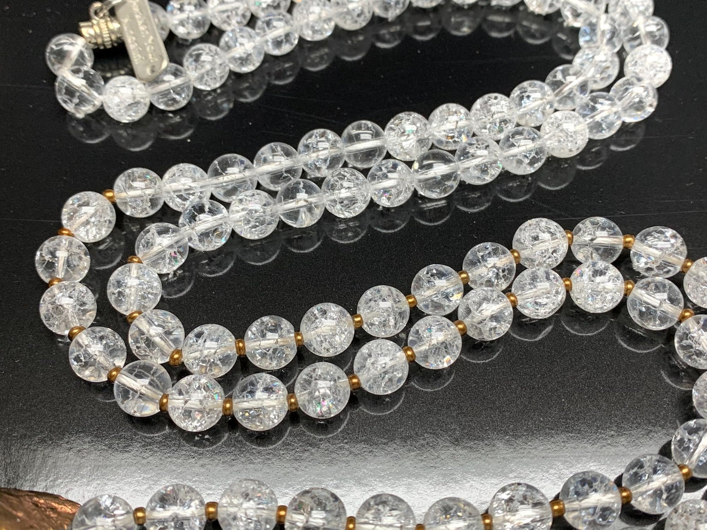 Nirvana Crystal Quartz Mala Beads Necklace – 8mm 108 Beads – Crown Chakra & All Zodiac Birthstones – Meditation Jewelry