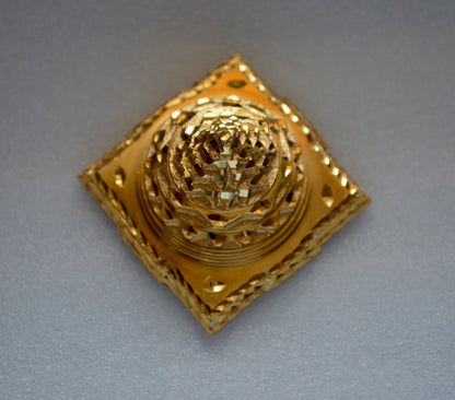 AWAKEN YOUR KUNDALINI Sri Shree Meru Yantra 3D Brass Maha Meru Energized Diwali Puja - Spiritual Powers Correcting imbalances Overcome Fears Prosperity Approx. 2" Inches