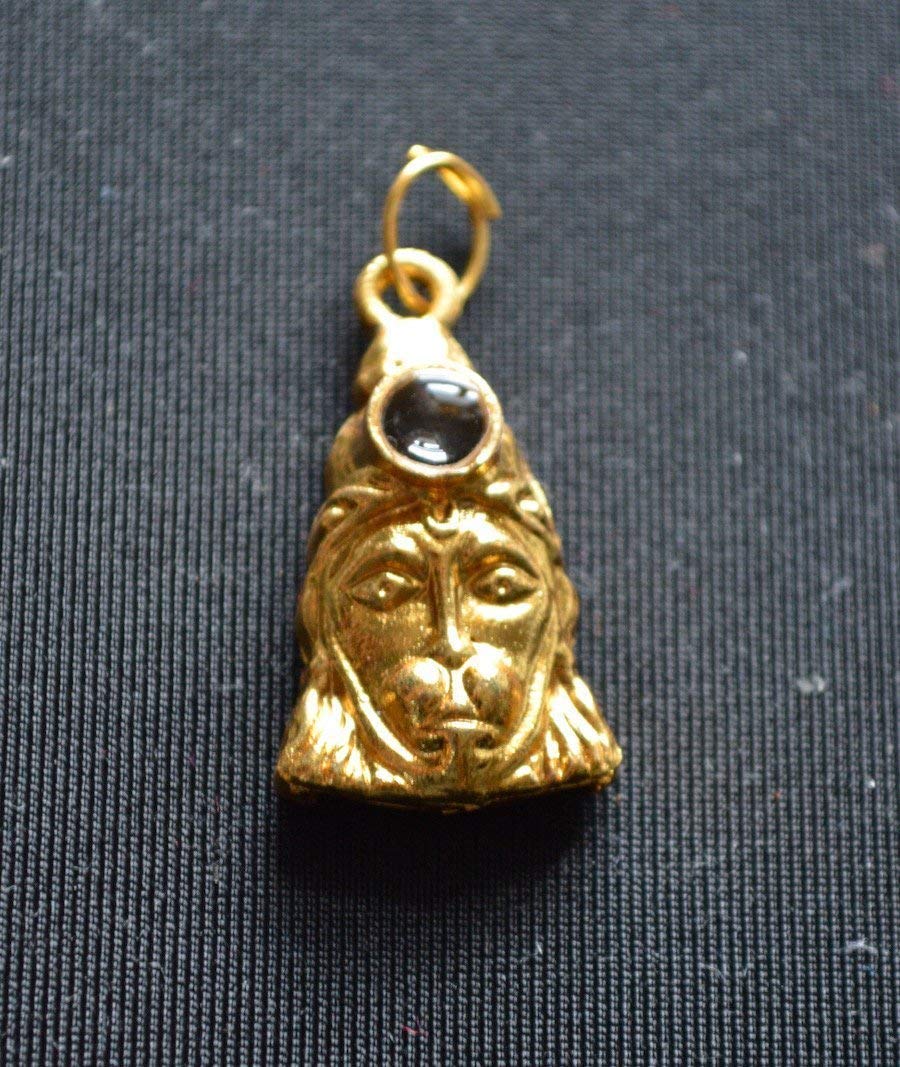 AWAKEN YOUR KUNDALINI Hanuman Chalisa Yantra Kavach Pendant, Panchdhatu with Golden Finish, Approx. 1.25 Inches