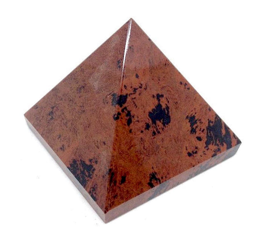 Mahogany Obsidian Crystal Pyramid | 2-Inch Protection Stone | TATTVA Collection