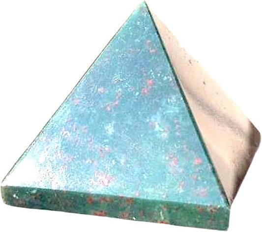 Bloodstone Crystal Pyramid | 2-Inch Vitality Stone | TATTVA Collection