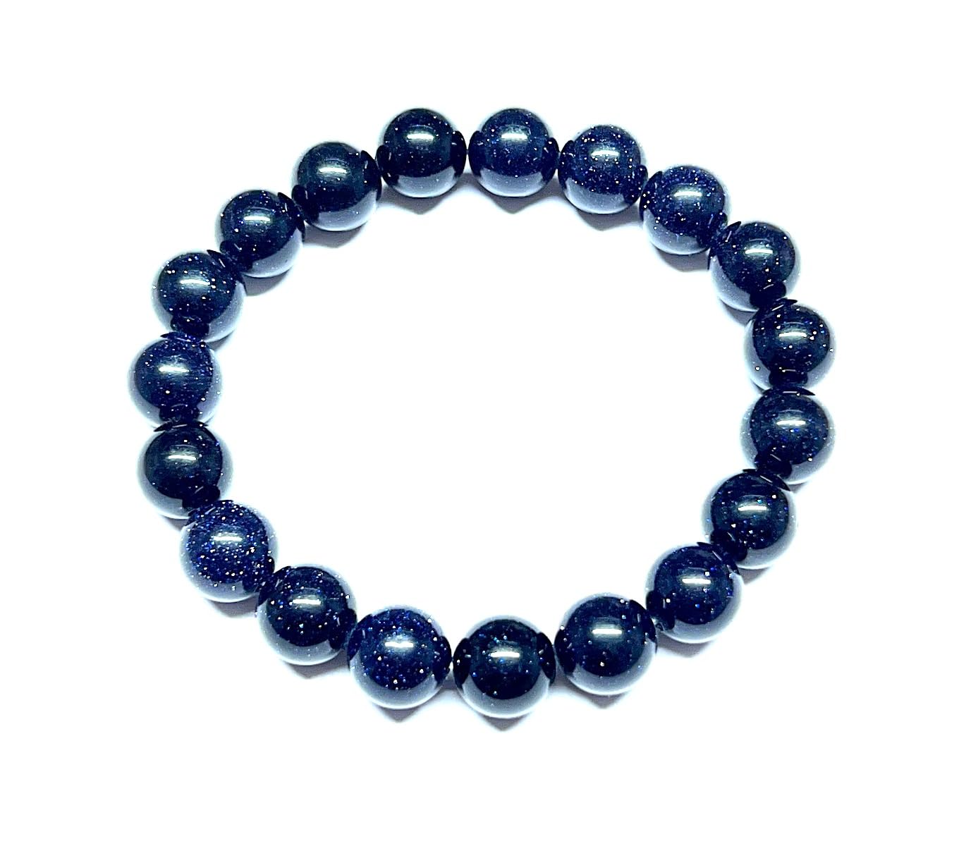 Blue Goldstone Bracelet | 10mm Beads | TARA Collection by AYK