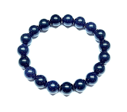 Blue Goldstone Bracelet | 10mm Beads | TARA Collection by AYK