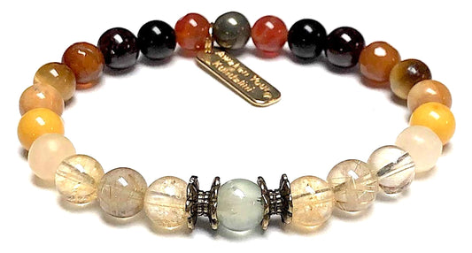Stunning Manifestation Stretch Bracelet - Assorted Gemstones - All Zodiac Birthstone and Chakra Aligned