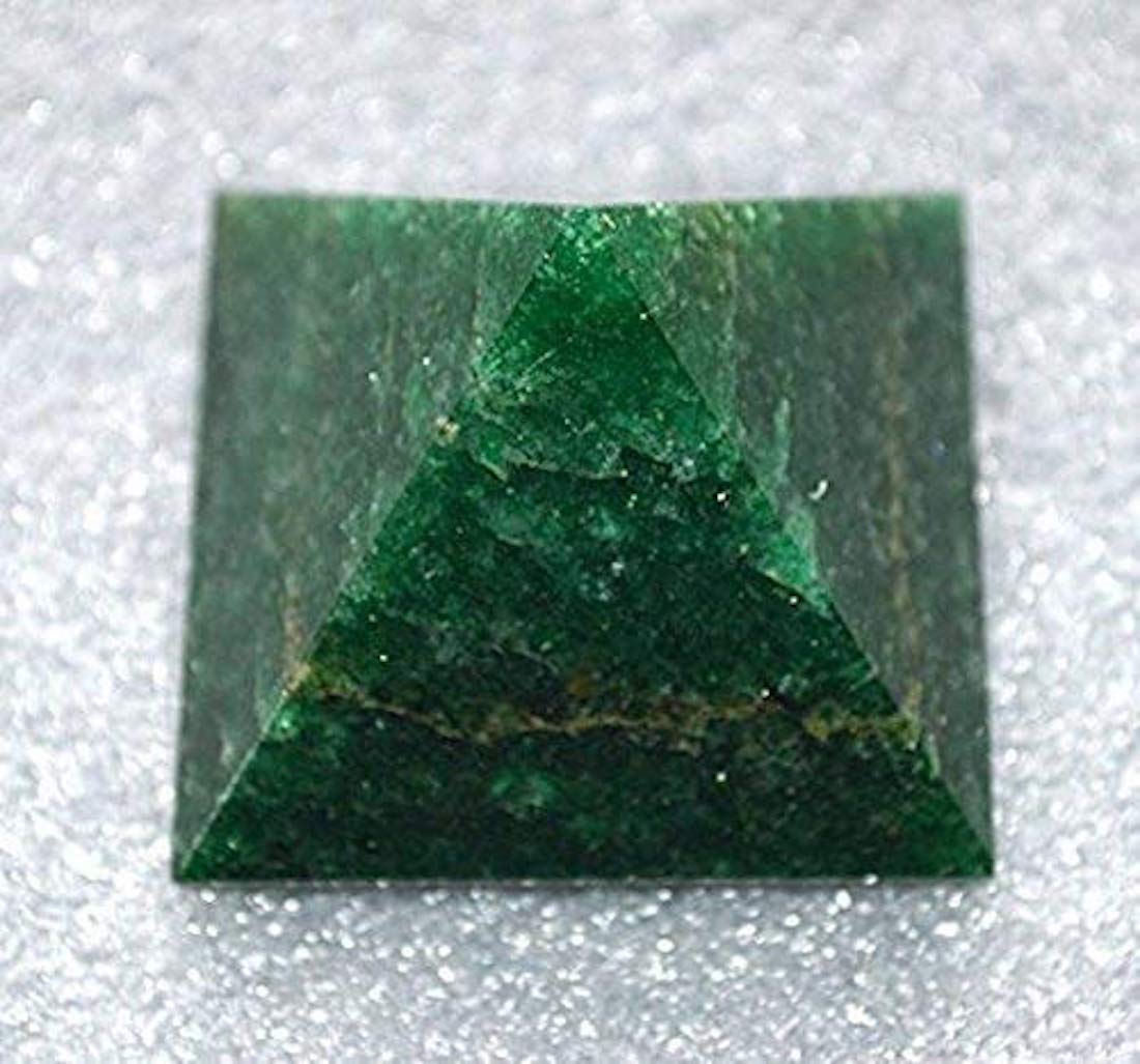 Green Jade Crystal Pyramid | 2-Inch Stone of Harmony | TATTVA Collection