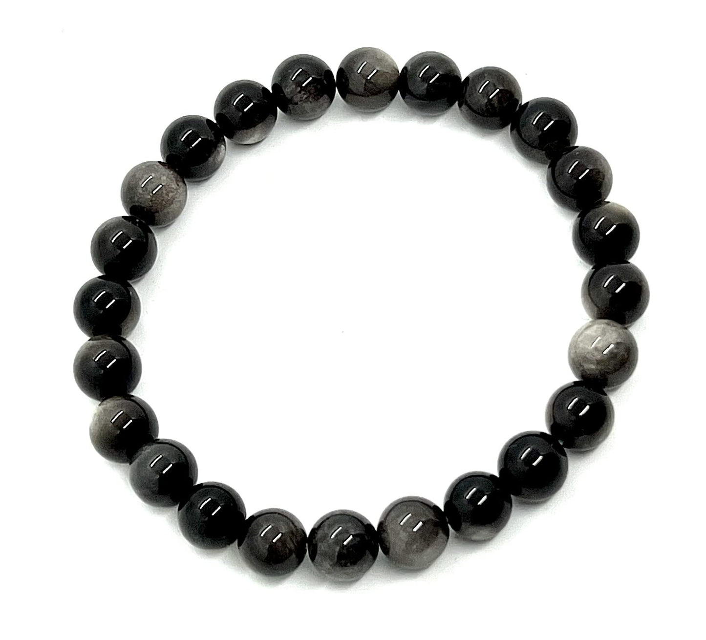Grounding Elegance: Grey Tiger's Eye Bracelet (Root Chakra Gemstone) - Hawks Eye Stretch Wrist Band