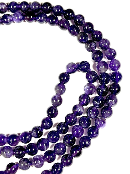 Amethyst Mala Necklace | 108 Beads for Crown Chakra | SOMA Collection