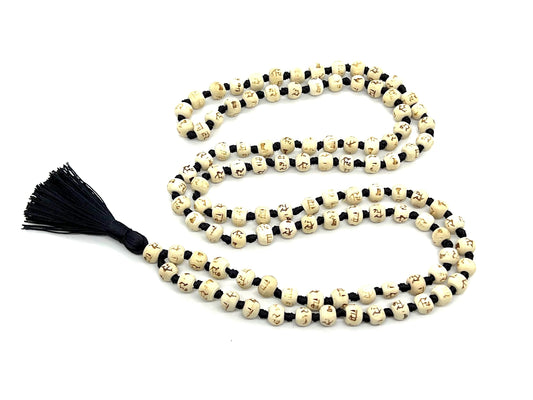AWAKEN YOUR KUNDALINI Hand Knotted 8mm Tulsi Mala Necklace - Gemini Sun Sign, Heart Chakra, Black String